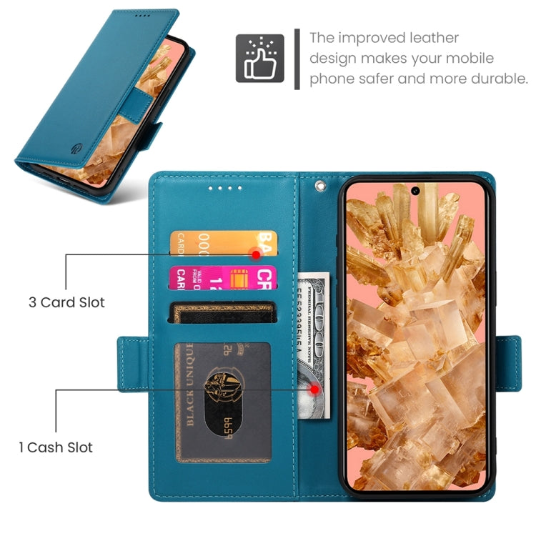 For Google Pixel 8 Side Buckle Magnetic Frosted Leather Phone Case