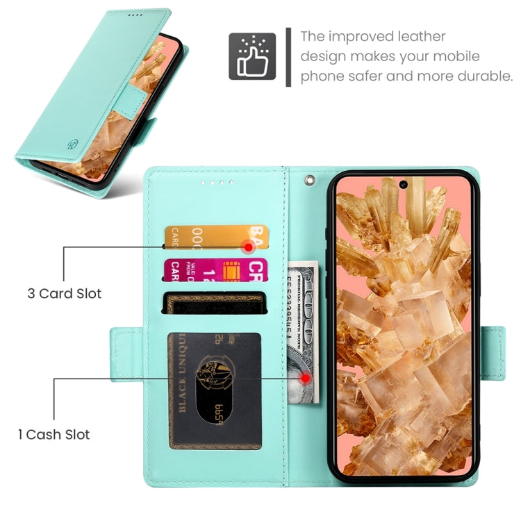 For Google Pixel 8 Side Buckle Magnetic Frosted Leather Phone Case