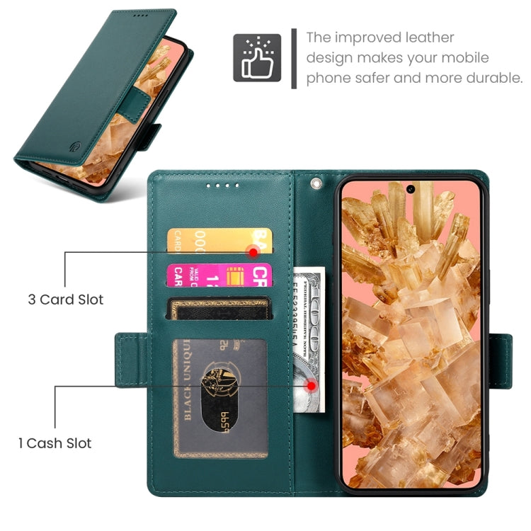 For Google Pixel 8 Side Buckle Magnetic Frosted Leather Phone Case
