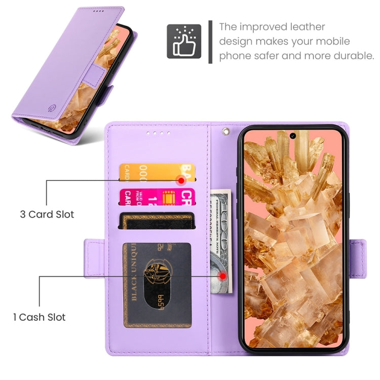 For Google Pixel 8 Side Buckle Magnetic Frosted Leather Phone Case