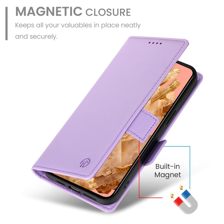 For Google Pixel 8 Side Buckle Magnetic Frosted Leather Phone Case