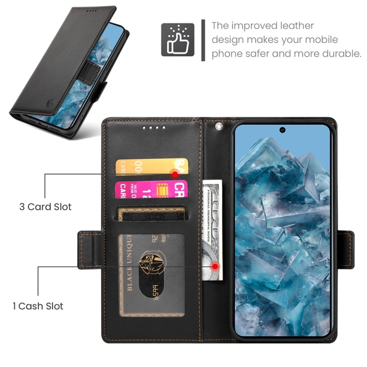 For Google Pixel 8 Pro Side Buckle Magnetic Frosted Leather Phone Case