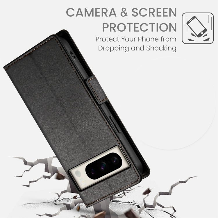 For Google Pixel 8 Pro Side Buckle Magnetic Frosted Leather Phone Case