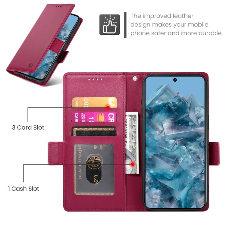 For Google Pixel 8 Pro Side Buckle Magnetic Frosted Leather Phone Case