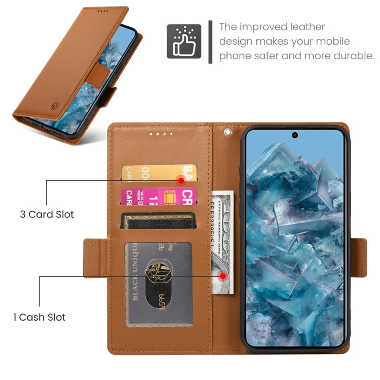 For Google Pixel 8 Pro Side Buckle Magnetic Frosted Leather Phone Case