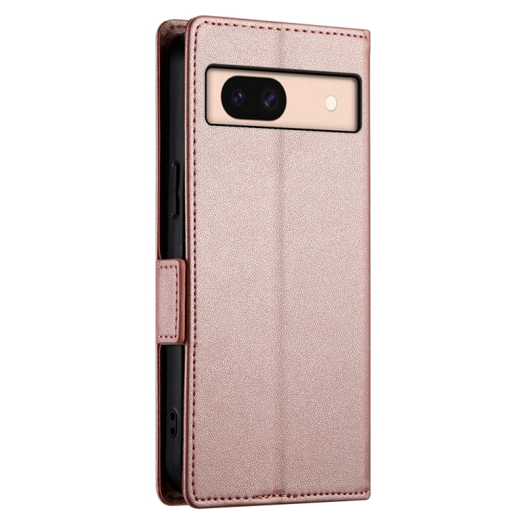 For Google Pixel 8a Side Buckle Magnetic Frosted Leather Phone Case