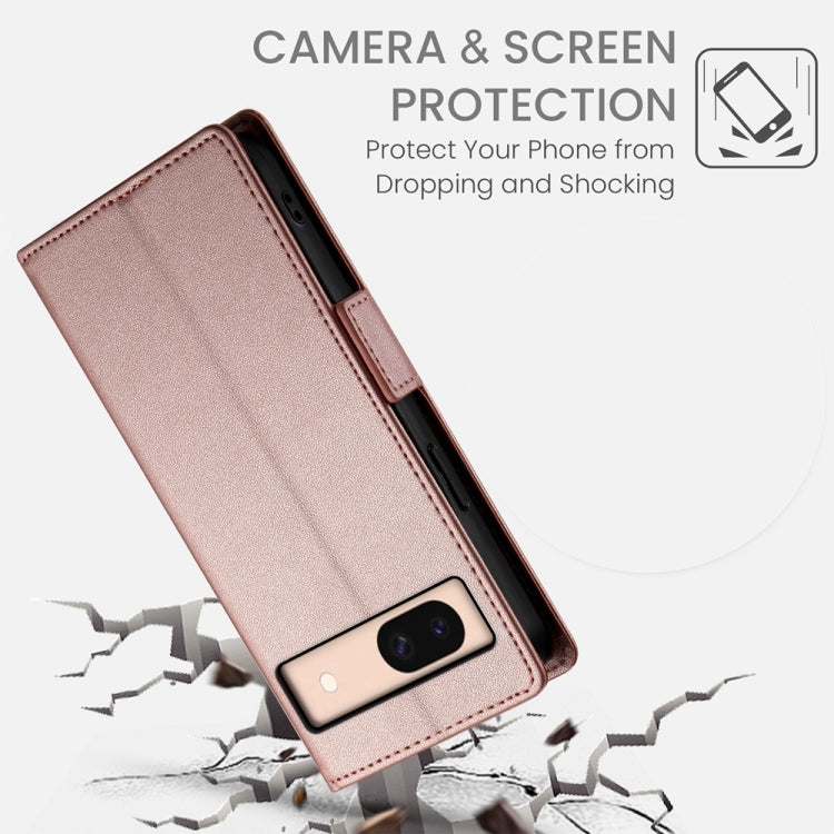For Google Pixel 8a Side Buckle Magnetic Frosted Leather Phone Case