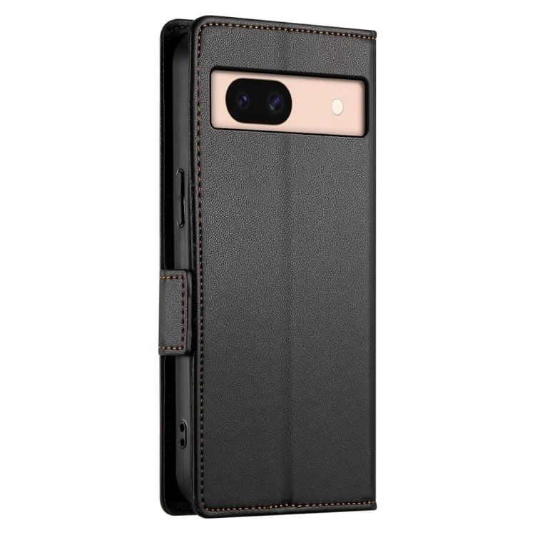 For Google Pixel 8a Side Buckle Magnetic Frosted Leather Phone Case