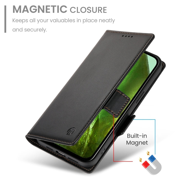 For Google Pixel 8a Side Buckle Magnetic Frosted Leather Phone Case