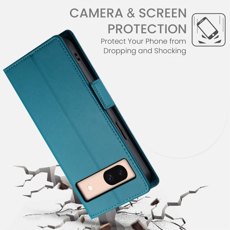 For Google Pixel 8a Side Buckle Magnetic Frosted Leather Phone Case