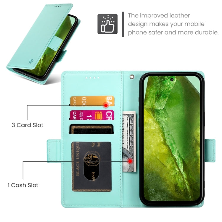 For Google Pixel 8a Side Buckle Magnetic Frosted Leather Phone Case