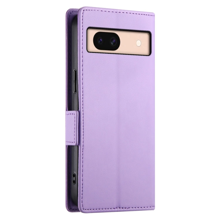 For Google Pixel 8a Side Buckle Magnetic Frosted Leather Phone Case