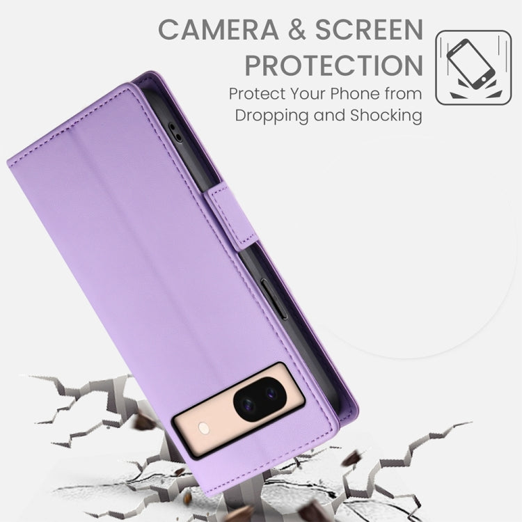 For Google Pixel 8a Side Buckle Magnetic Frosted Leather Phone Case