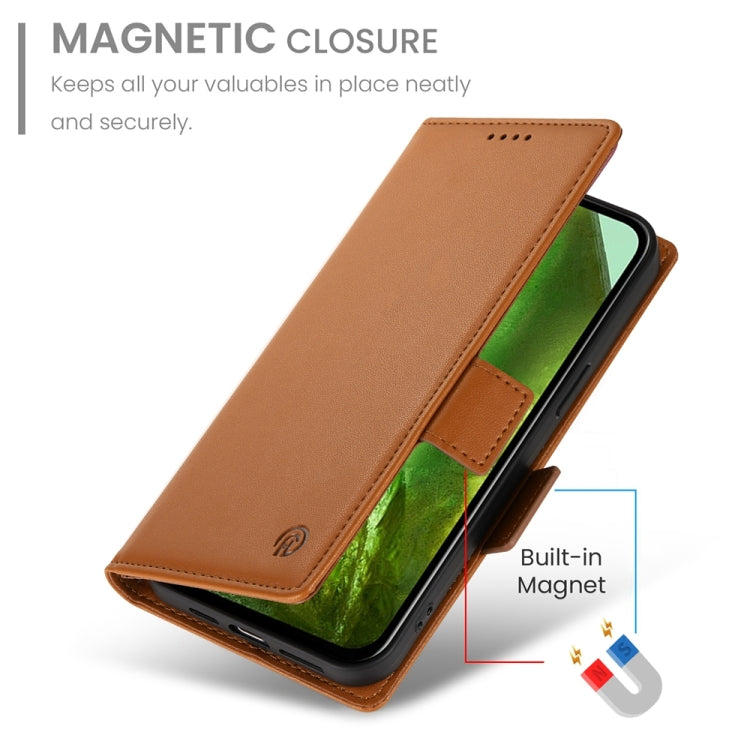 For Google Pixel 8a Side Buckle Magnetic Frosted Leather Phone Case
