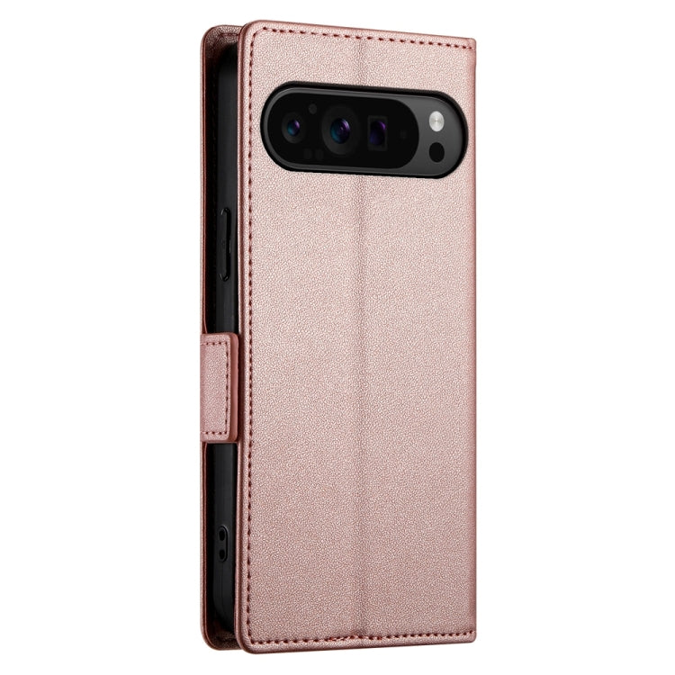 For Google Pixel 9 Pro Side Buckle Magnetic Frosted Leather Phone Case