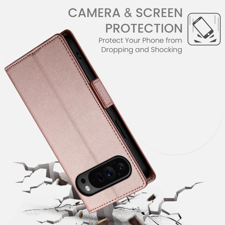 For Google Pixel 9 Pro Side Buckle Magnetic Frosted Leather Phone Case