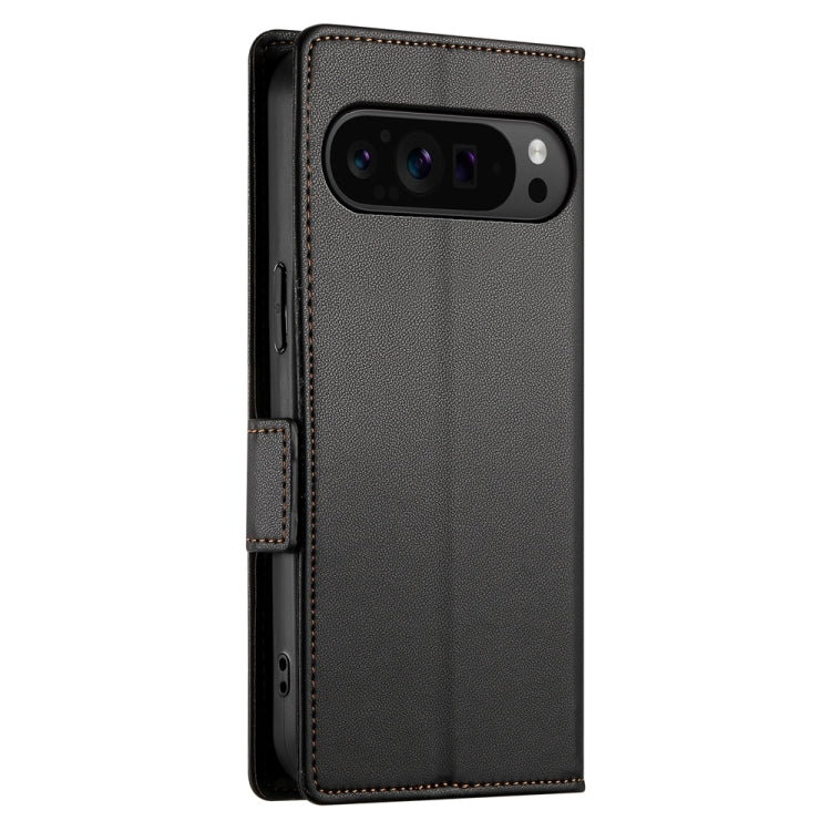 For Google Pixel 9 Pro Side Buckle Magnetic Frosted Leather Phone Case