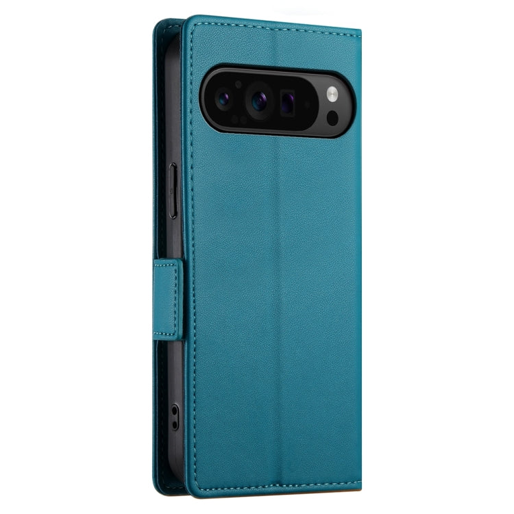 For Google Pixel 9 Pro Side Buckle Magnetic Frosted Leather Phone Case
