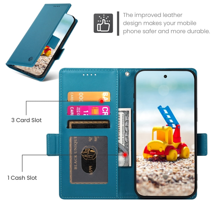 For Google Pixel 9 Pro Side Buckle Magnetic Frosted Leather Phone Case