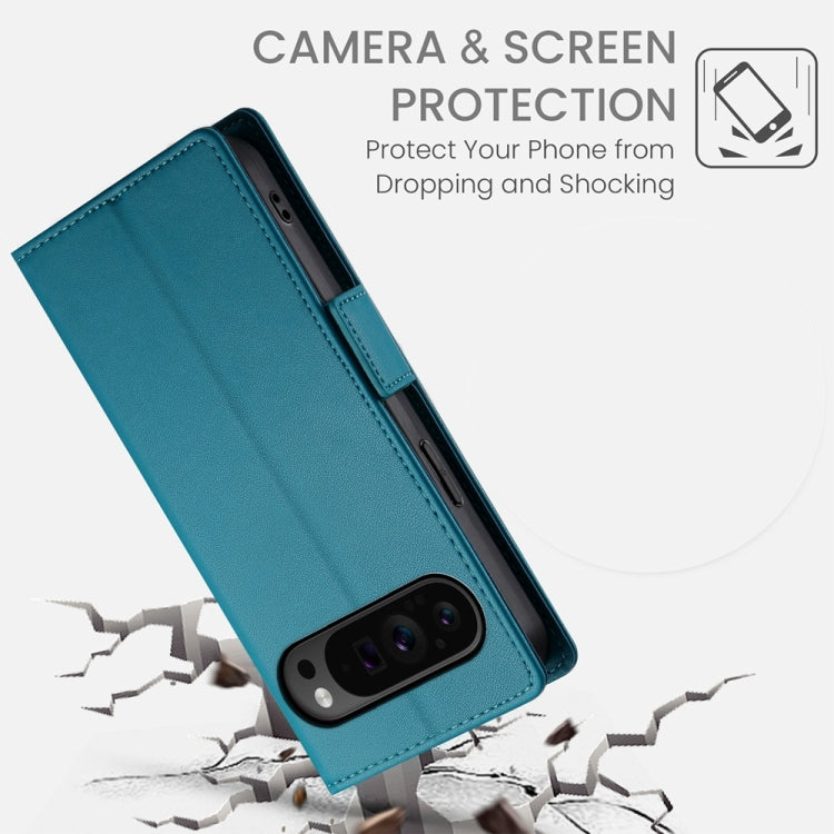 For Google Pixel 9 Pro Side Buckle Magnetic Frosted Leather Phone Case
