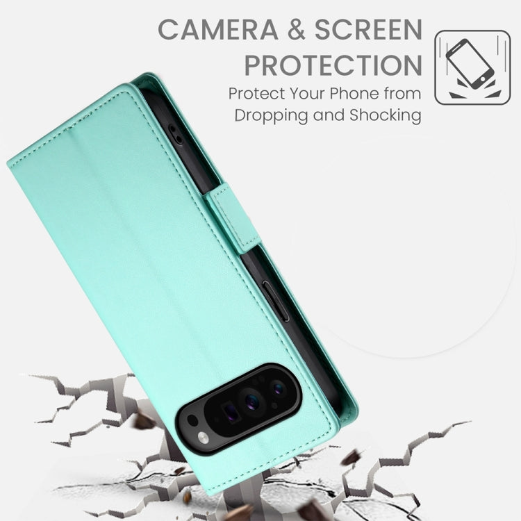 For Google Pixel 9 Pro Side Buckle Magnetic Frosted Leather Phone Case