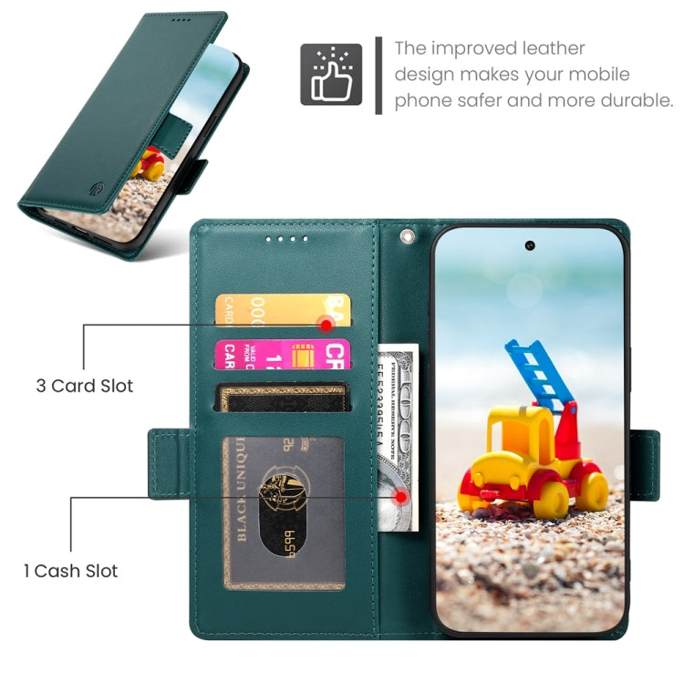 For Google Pixel 9 Pro Side Buckle Magnetic Frosted Leather Phone Case
