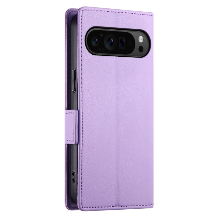 For Google Pixel 9 Pro Side Buckle Magnetic Frosted Leather Phone Case