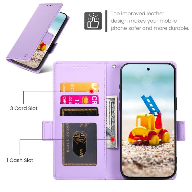 For Google Pixel 9 Pro Side Buckle Magnetic Frosted Leather Phone Case