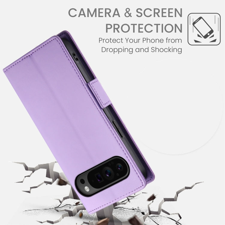 For Google Pixel 9 Pro Side Buckle Magnetic Frosted Leather Phone Case