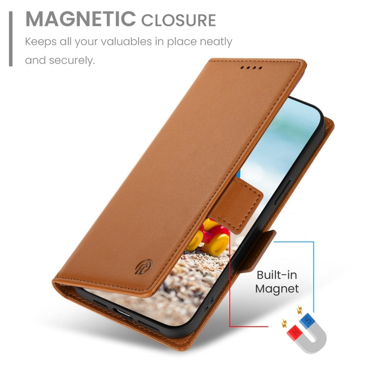 For Google Pixel 9 Pro Side Buckle Magnetic Frosted Leather Phone Case