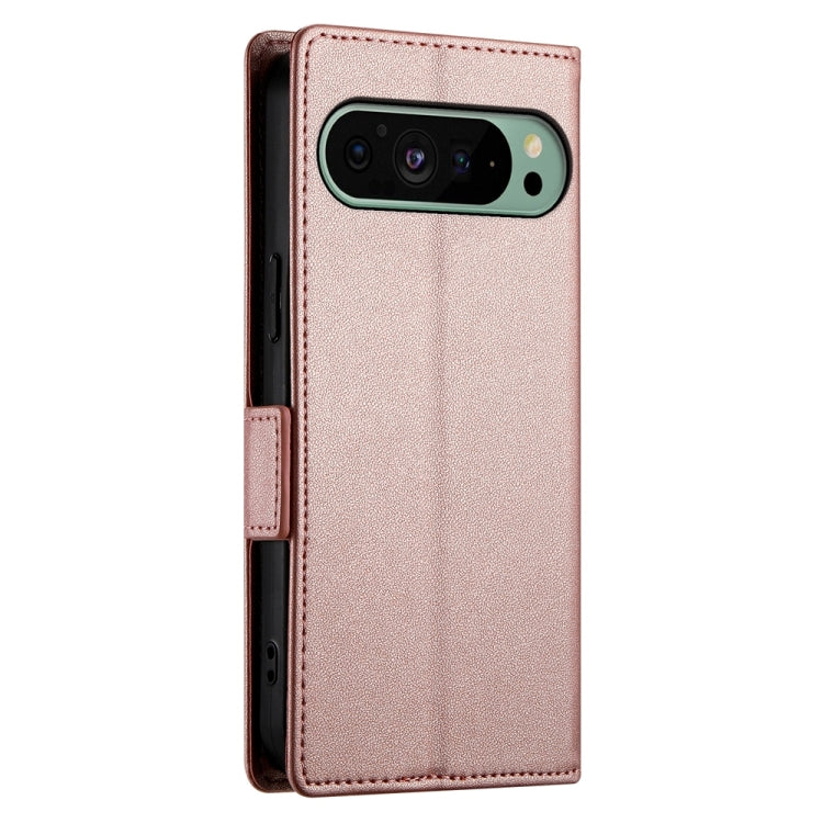 For Google Pixel 9 Side Buckle Magnetic Frosted Leather Phone Case