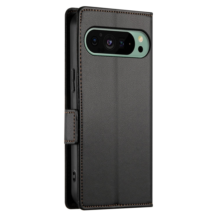 For Google Pixel 9 Side Buckle Magnetic Frosted Leather Phone Case