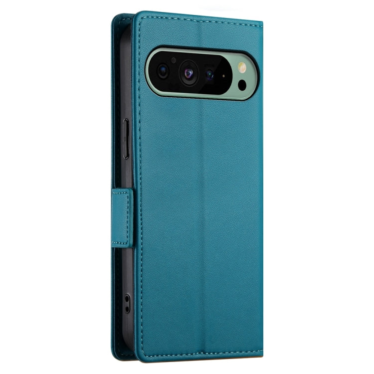 For Google Pixel 9 Side Buckle Magnetic Frosted Leather Phone Case