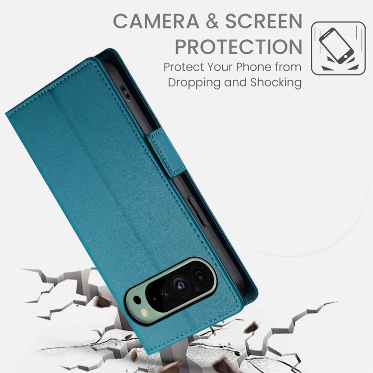 For Google Pixel 9 Side Buckle Magnetic Frosted Leather Phone Case
