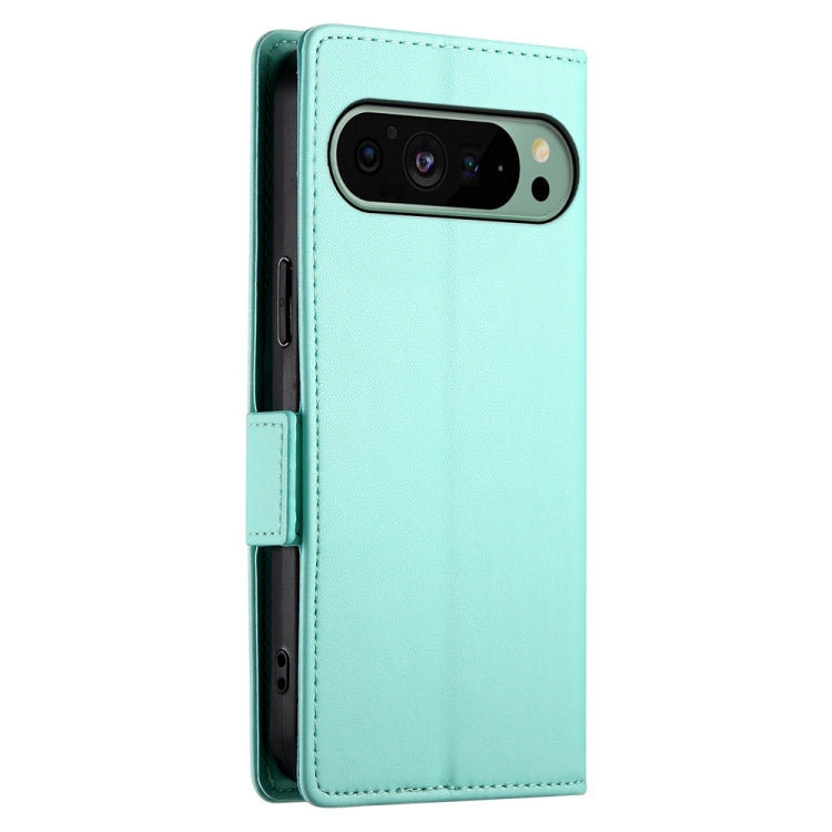 For Google Pixel 9 Side Buckle Magnetic Frosted Leather Phone Case