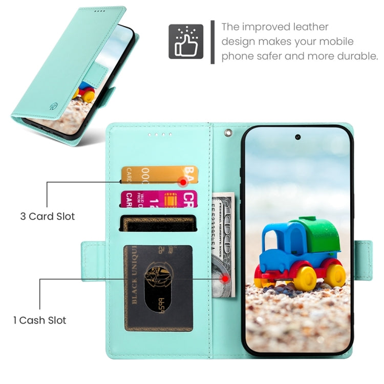 For Google Pixel 9 Side Buckle Magnetic Frosted Leather Phone Case