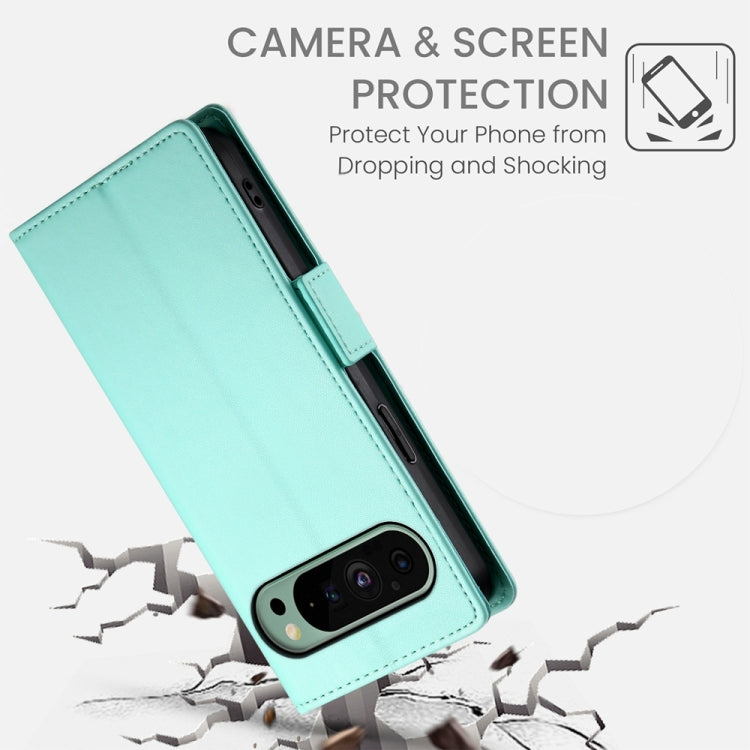 For Google Pixel 9 Side Buckle Magnetic Frosted Leather Phone Case