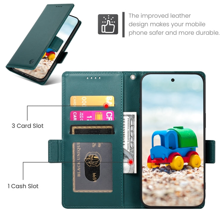 For Google Pixel 9 Side Buckle Magnetic Frosted Leather Phone Case