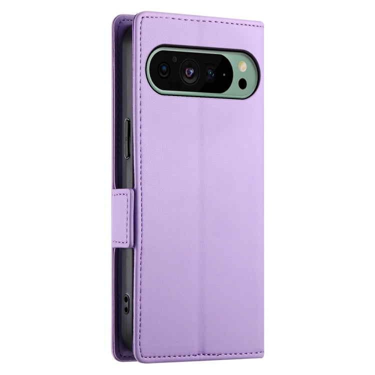 For Google Pixel 9 Side Buckle Magnetic Frosted Leather Phone Case