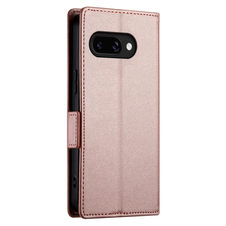 For Google Pixel 9a Side Buckle Magnetic Frosted Leather Phone Case