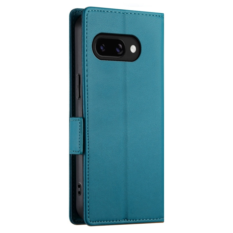 For Google Pixel 9a Side Buckle Magnetic Frosted Leather Phone Case