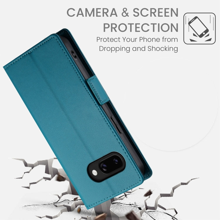 For Google Pixel 9a Side Buckle Magnetic Frosted Leather Phone Case
