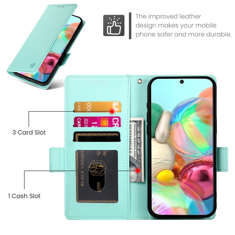 For Google Pixel 9a Side Buckle Magnetic Frosted Leather Phone Case