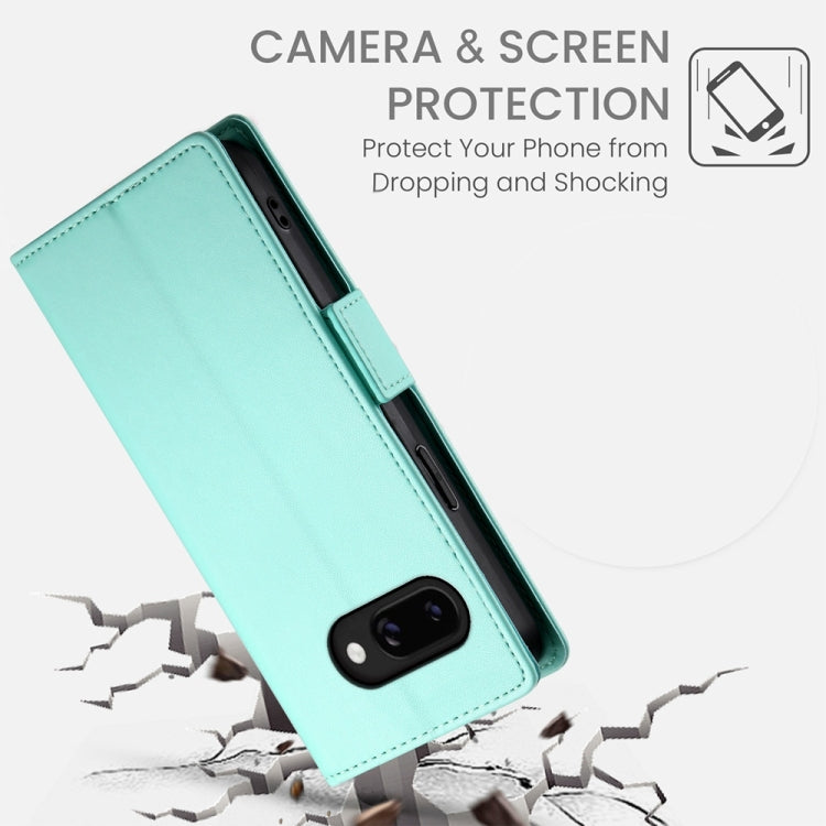 For Google Pixel 9a Side Buckle Magnetic Frosted Leather Phone Case