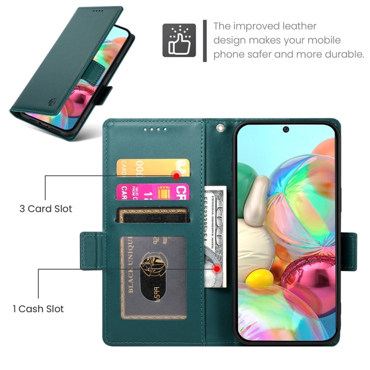 For Google Pixel 9a Side Buckle Magnetic Frosted Leather Phone Case