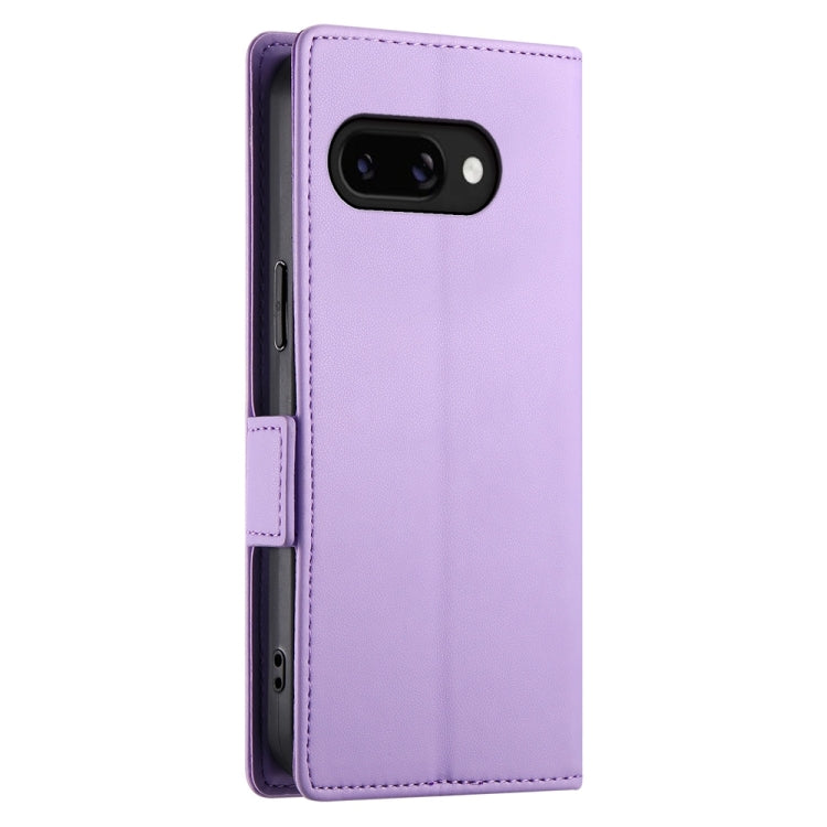 For Google Pixel 9a Side Buckle Magnetic Frosted Leather Phone Case