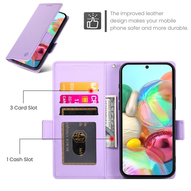 For Google Pixel 9a Side Buckle Magnetic Frosted Leather Phone Case