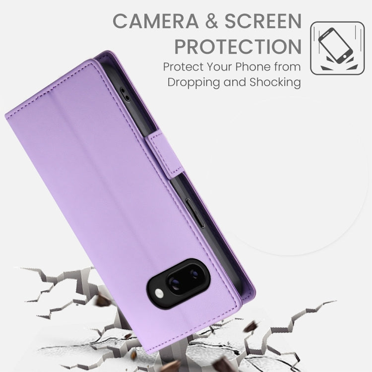 For Google Pixel 9a Side Buckle Magnetic Frosted Leather Phone Case