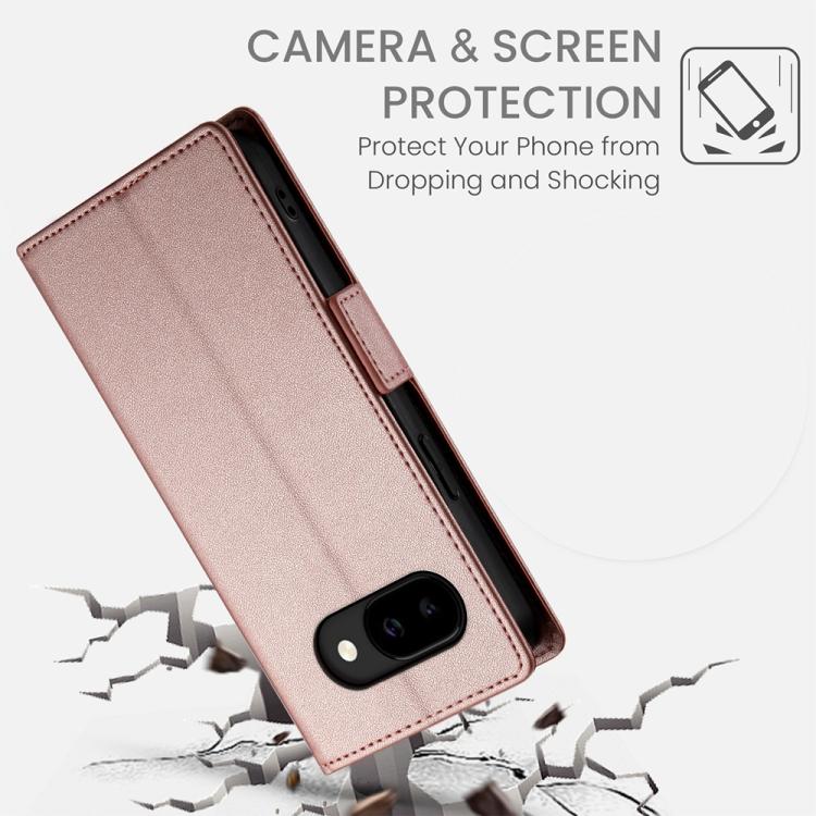 For Google Pixel 10a Side Buckle Magnetic Frosted Leather Phone Case