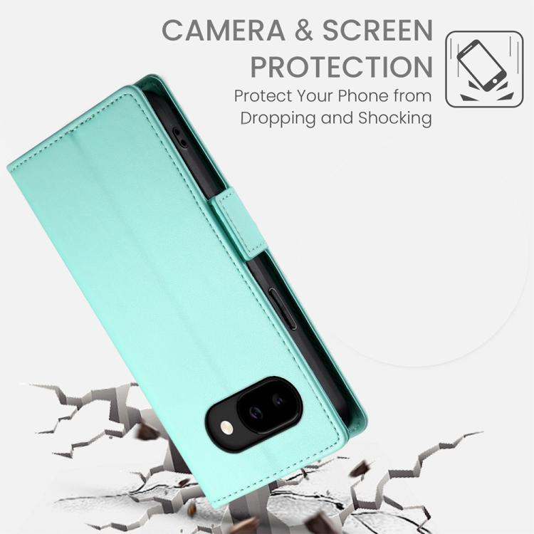 For Google Pixel 10a Side Buckle Magnetic Frosted Leather Phone Case